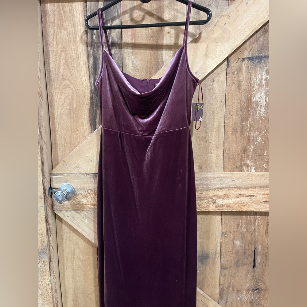 Women’s purple velvet dress
